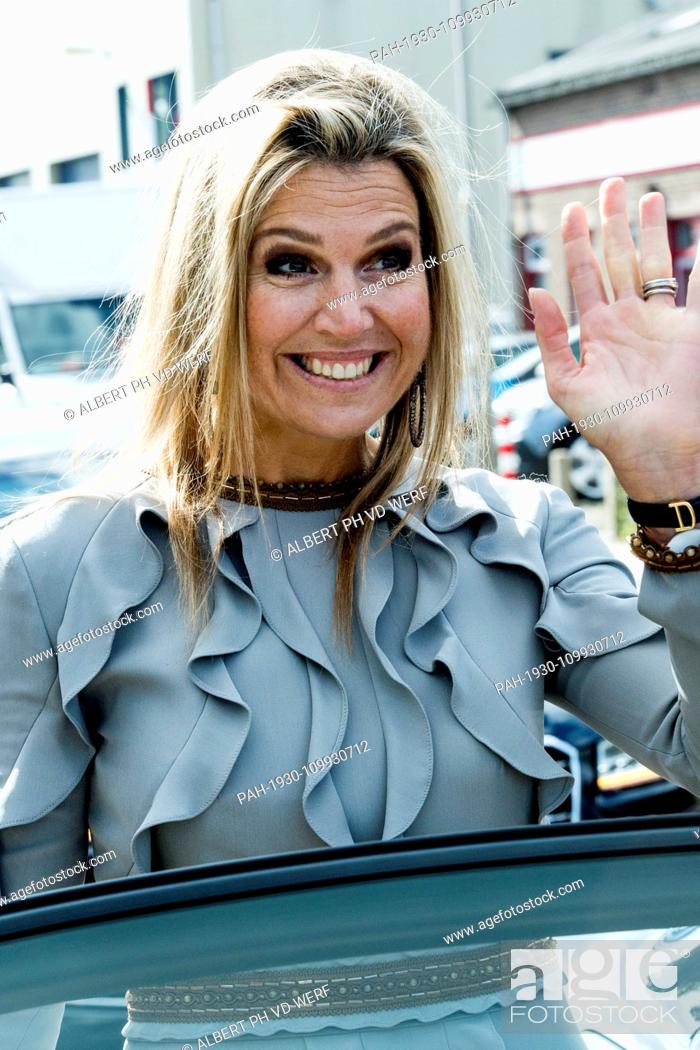Stock Photo: Queen Maxima of The Netherlands leaves at Corrosion in Moerkapelle, on October 03, 2018, after attending the presentation of the Annual Report State of the MKB.