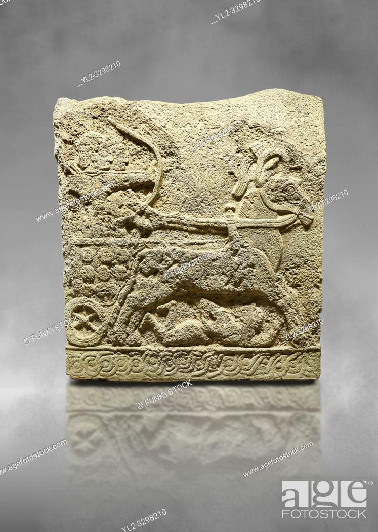 Stock Photo: Hittite relief sculpted orthostat stone panel of Long Wall Basalt, KarkamÄ±s, (KargamÄ±s), Carchemish (Karkemish), 900 - 700 BC.