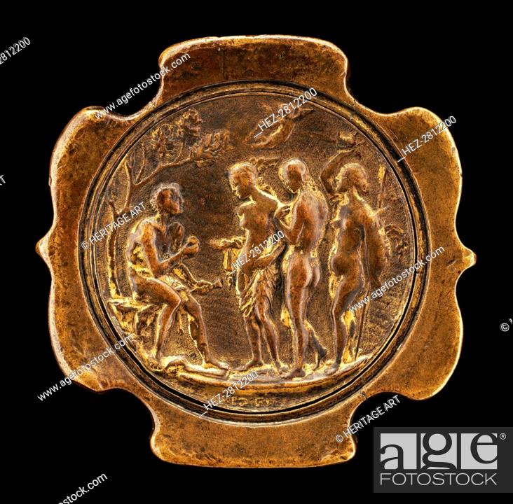 Stock Photo: Sword Pommel with inset plaquette of The Judgment of Paris.. second half 15th century. Creator: Master IO.FF.