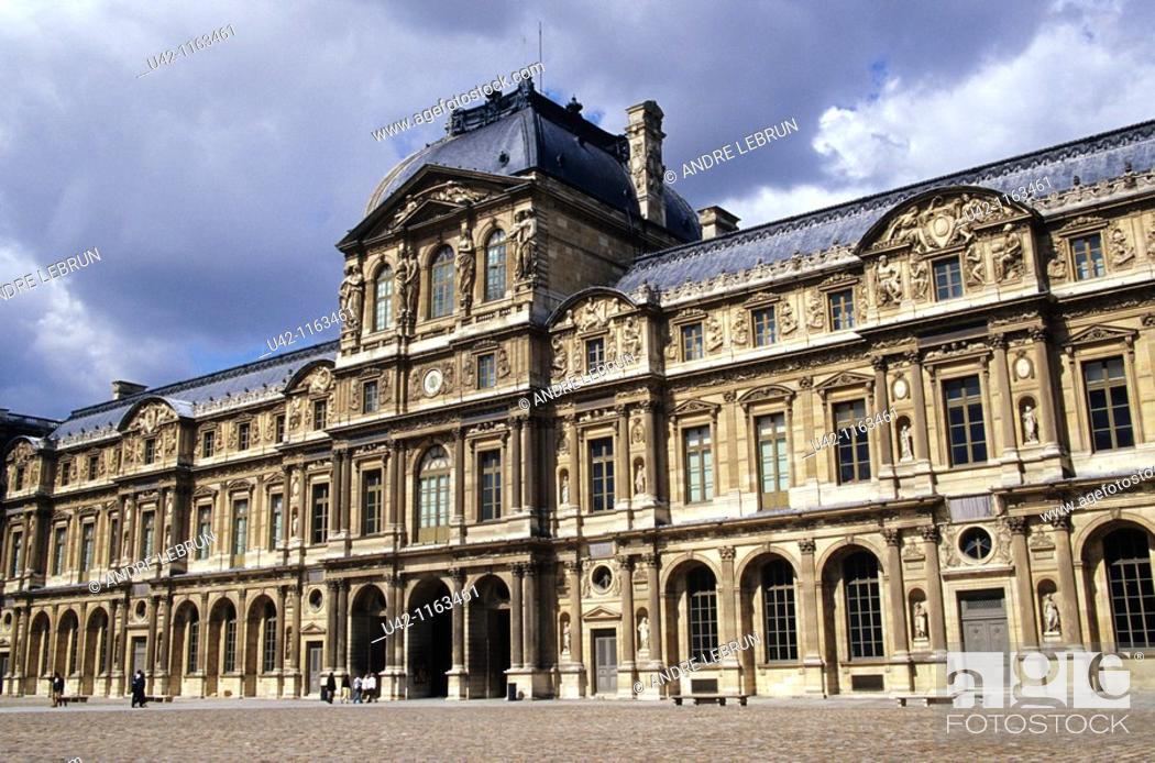 Stock Photo: The Palais du Louvre contains a most comprehensive collection of art, Paris, France.