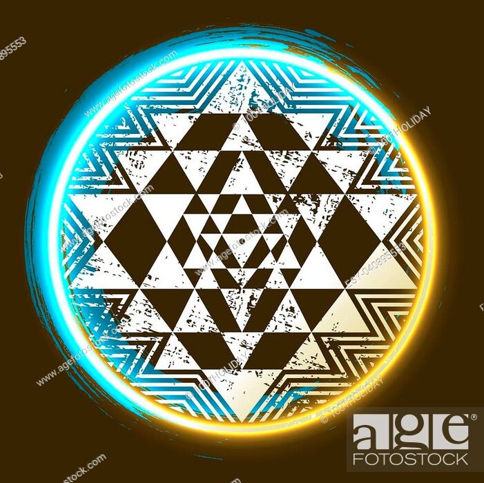 Sri Yantra glowing sacred symbol, vector illustration for your design,  Stock Vector, Vector And Low Budget Royalty Free Image. Pic. ESY-040895553  | agefotostock