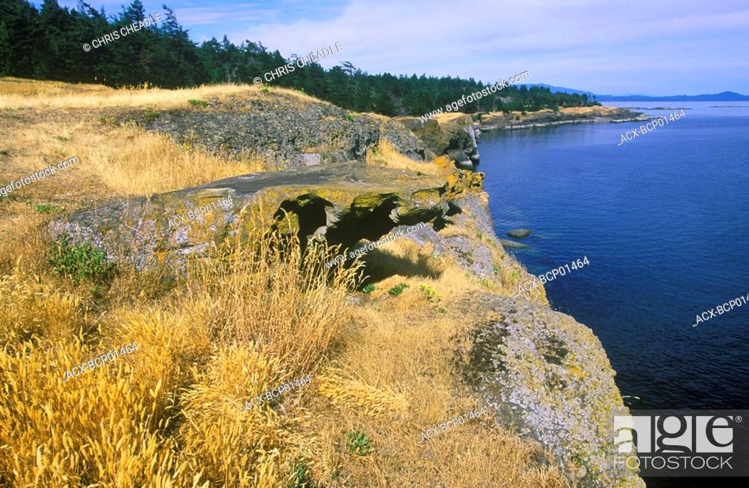 Stock Photo: Helliwell Park, Hornby Island, Gulf Islands in Georgia Strait, British Columbia, Canada.
