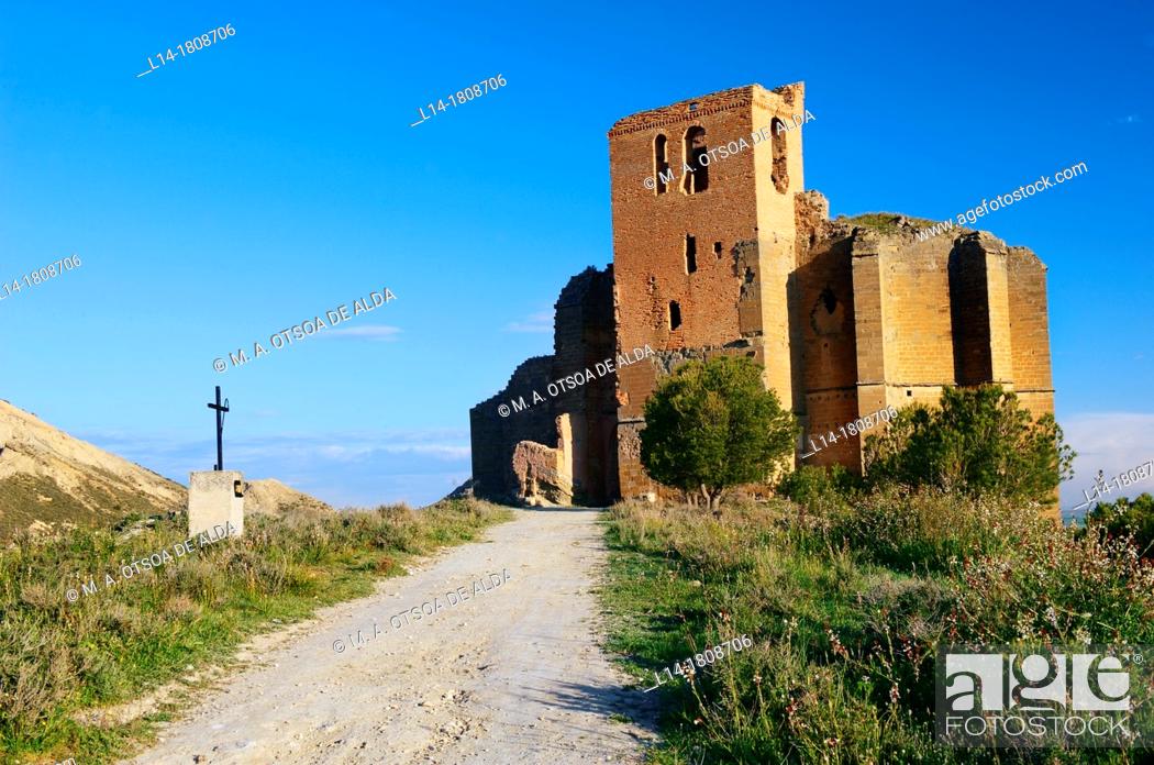 Stock Photo: El Cristo, 12th Century Castle, Caparroso Navarre, Spain.