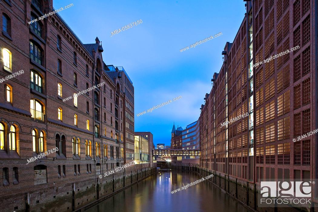 Stock Photo: warehouse district of Hamburg.