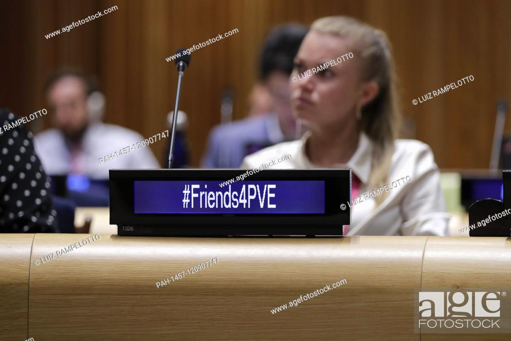 Stock Photo: United Nations, New York, USA, May 30, 2019 - Special event themed Violent Right-Wing Extremism: Prevention and Response organized by the Group of Friends of.