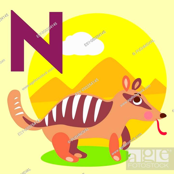 Cute animal alphabet for ABC book. Vector illustration of cartoon animals,  Stock Photo, Picture And Low Budget Royalty Free Image. Pic. ESY-050354145  | agefotostock