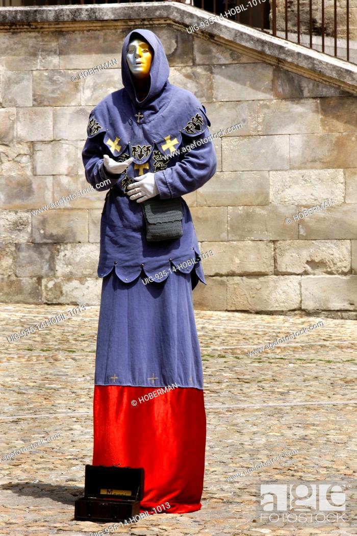 Stock Photo: Street Performer, Avignon, France.
