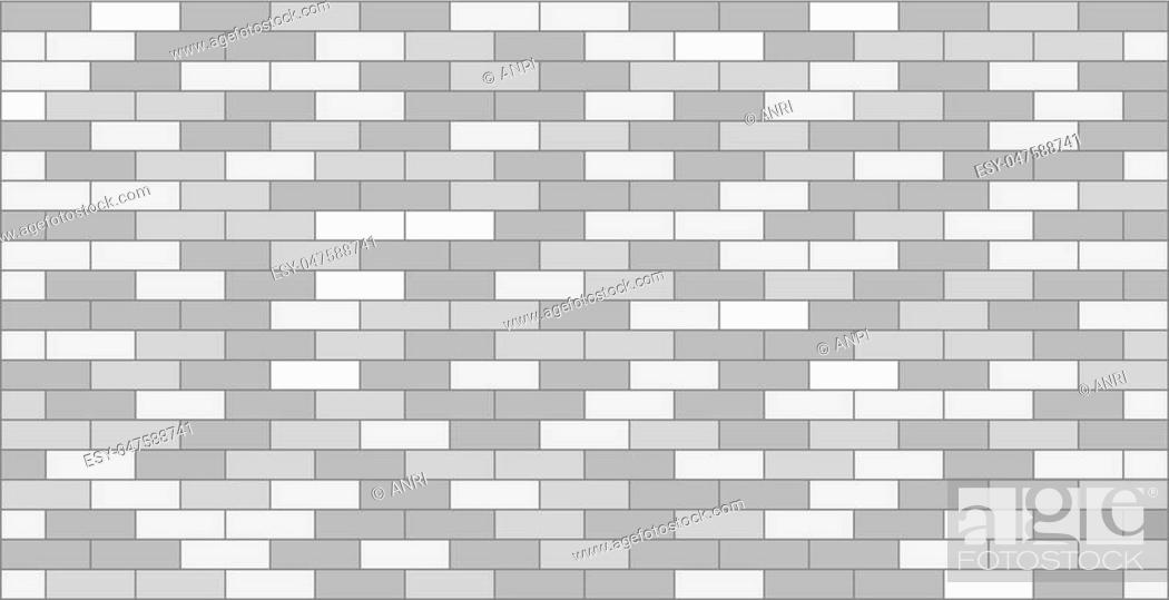 White Grey Brick Wall Texture Background In Graphic Design With Copy Space For Text Stock Vector And Low Budget Royalty Free Image Pic Esy 047588741 Agefotostock - Gray Brick Wall Background