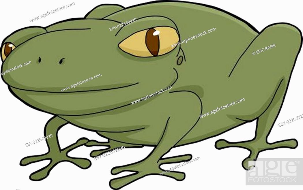 Stock Photo: Cute Cartoon Frog.