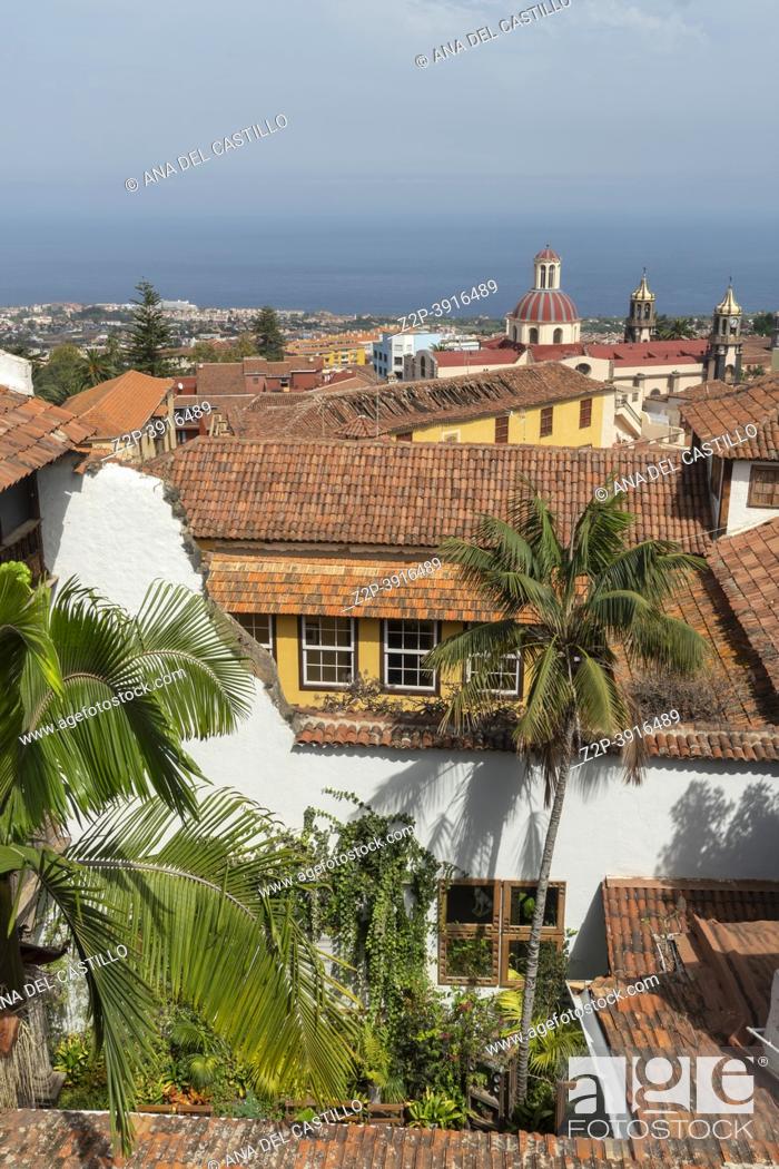 Stock Photo: Located in the north of the island of Tenerife, La Orotava is one of the oldest towns in the Canary Islands and was founded in the early 16th Century.