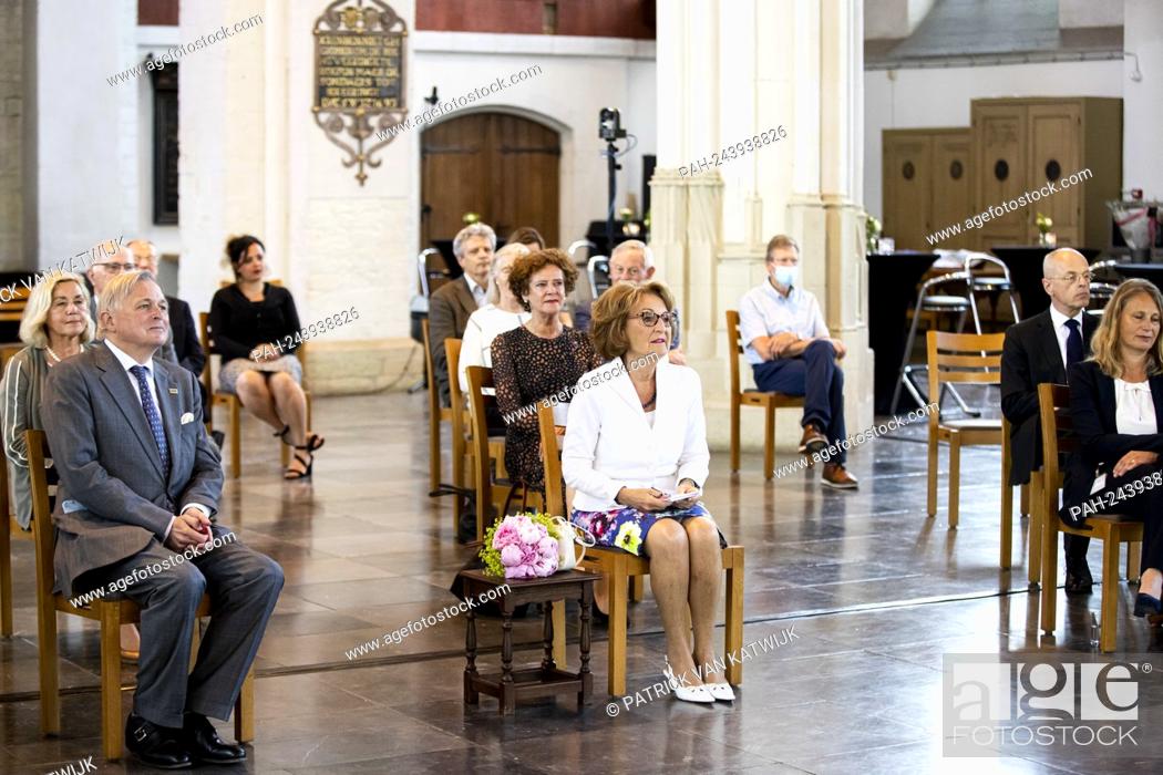 Stock Photo: Princess Margriet of The Netherlands and her husband Prof Pieter van Vollenhoven attend the farewell lecture of Prof. Dr. J.E.E.