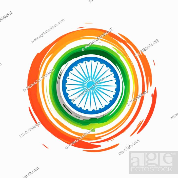 stylish creative vector indian flag design, Stock Vector, Vector And Low  Budget Royalty Free Image. Pic. ESY-035006483 | agefotostock