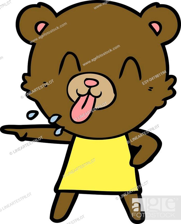 rude cartoon bear pointing, Stock Vector, Vector And Low Budget Royalty  Free Image. Pic. ESY-041981194 | agefotostock